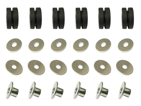 PSYCHIC MOCOWANIA CHŁODNICY HONDA / KAWASAKI / SUZUKI / YAMAHA ( 6 KOMPLETÓW PODKŁADEK, TULEJEK I GUM )