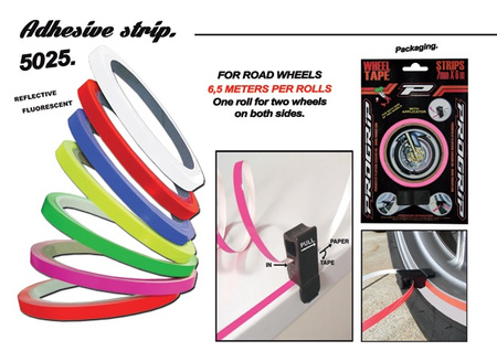 PROGRIP TAŚMA OZDOBNA NA FELGI (Z APLIKATOREM) KOLOR ZIELONY (6,2 M) (PG5025GR) (5025-188)