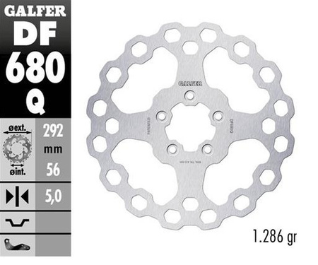 GALFER TARCZA HAMULCOWA PRZÓD HARLEY-DAVIDSON (292X56X5) CUBIQ