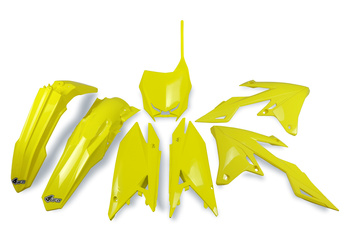 UFO 2024/11 KOMPLET PLASTIKÓW SUZUKI RMZ 250 '19-'25, RMZ 450 '18-'25 KOLOR ŻÓŁTY