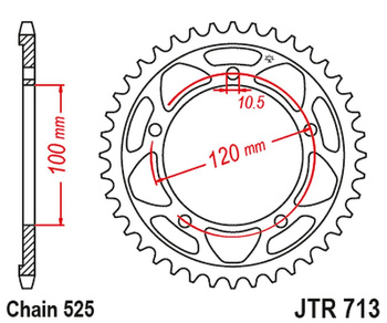 JT ZĘBATKA TYLNA 4447 42 APRILIA TUONO 1000/1100 12-17 (444742JT) (ŁAŃC.525)