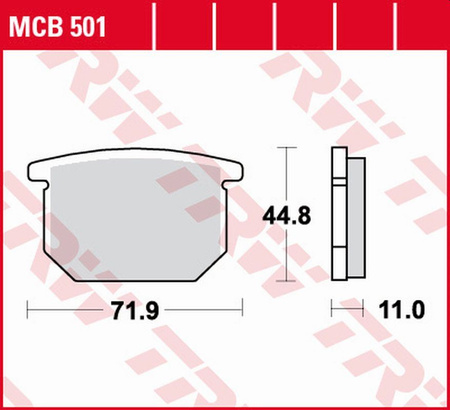 TRW ZF KLOCKI HAMULCOWE KH065 ORGANIC SUZUKI GS 550 '78-'82,GR 650 '83-'89, GSX 750S KATANA '82-'84, GSX 1100E/L '80-'83 PRZÓD