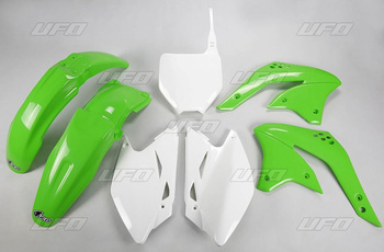 UFO KOMPLET PLASTIKÓW KAWASAKI KXF 450 '08 KOLOR OEM (ZIELONY/ BIAŁY) (KA211E999)