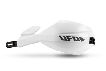 UFO 2026/01 OSŁONY RĄK (HANDBARY) MUGAN UNIWERSALNE KOMPLET Z MOCOWANIEM NA KIEROWNICĘ 22 I 28MM KOLOR BIAŁY