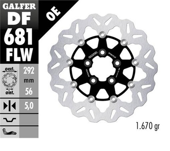 GALFER TARCZA HAMULCOWA PRZÓD HARLEY-DAVIDSON (292X56X5) PŁYWAJĄCA (PATRZ OPIS)