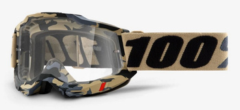 100 PROCENT GOGLE MODEL ACCURI 2 TARMAC - CLEAR LENS - KOLOR CAMOUFLAGE SZYBKA PRZEŹROCZYSTA