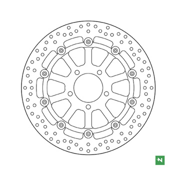 NEWFREN TARCZA HAMULCOWA PRZÓD SUZUKI GSXR600/750 '97-'03; GSXR1000 '00-'04; TL1000; GSXR1300 HAYABUSA '99-07; GSX 1400 '02-07 (320x69x5) PŁYWAJĄCA