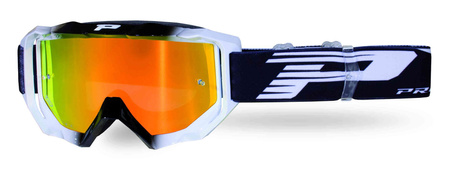 PROGRIP GOGLE PG3200-137 FL VENOM KOLOR CZARNY / BIAŁY (SZYBA PG3248 CZERWONA LUSTRZANA ANTISCRATCH, NO FOG, ANTI UV) (PG3200FLBK/WH) (PZ3200NEBIFL) (3200FL-137)