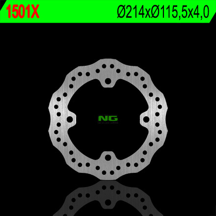 NG TARCZA HAMULCOWA PRZÓD/TYŁ CAN-AM COMMANDER 800/1000 '11-'14, MAVERICK 1000 '13-'14 (214X115,5X4) (4X11,5MM) WAVE