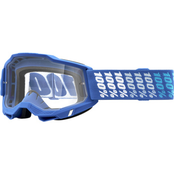 100 PROCENT GOGLE MODEL ACCURI 2 YARGER - CLEAR LENS - KOLOR NIEBIESKI/BIAŁY SZYBKA PRZEŹROCZYSTA