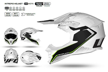 UFO KASK INTREPID CROSS KOLOR BIAŁY/CZARNY ROZMIAR M ( ECE 22R06 ) - KOLEKCJA 2024