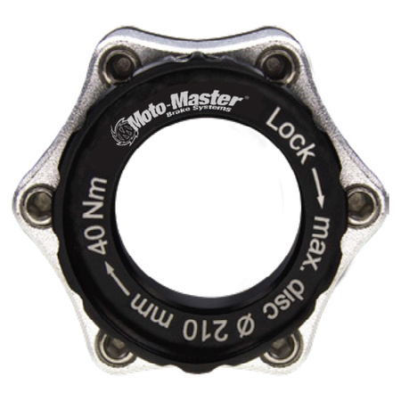 MOTO-MASTER WYPRZEDAŻ BIKE ADAPTER CENTERLOCK 6 ŚRUB OŚ 20mm KOLOR CZARNY SREBRNY