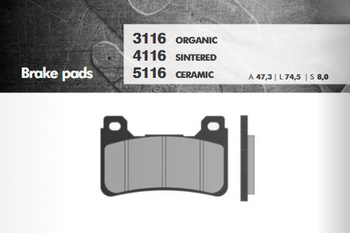 BRENTA KLOCKI HAMULCOWE KH390 (ORGANIC) HONDA CB/CBR/VFR PRZÓD