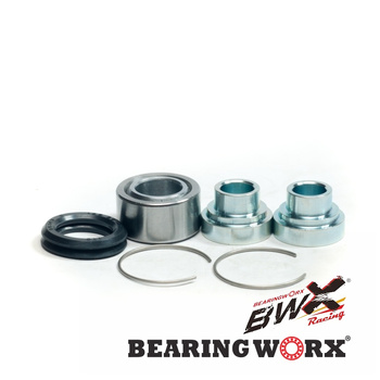 BEARING WORX ZESTAW NAPRAWCZY MOCOWANIA (ŁOŻYSKA) AMORTYZATORA TYLNEGO GÓRNE YAMAHA YZ 125/250 '98-'18, YZF 250/426/450 '01-'18, WR 250/426/450F '01-'18 (SPHERICAL W/PTFE)