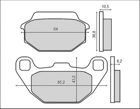 BRENTA KLOCKI HAMULCOWE KH305 (ORGANIC) KYMCO/SYM