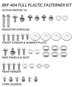 ACCEL KOMPLET ŚRUB DO PLASTIKÓW SUZUKI RMZ 450 '18-20 (BKF-404)