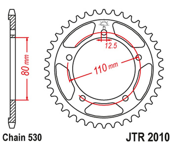 JT ZĘBATKA TYLNA 334 46 TRIUMPH 750/900/955/1000/1200 TROPHY/DAYTONA/SPRINT/TIGER/TRIDENT '91-03' (33446JT) (ŁAŃC.530)