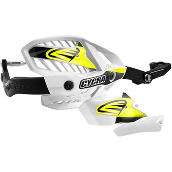 CYCRA OSŁONY RĄK (HANDBARY-ALUMINIOWY RDZEŃ) Z MOCOWANIEM (28,6MM) MODEL ULTRA PROBEND HCM (DEDYKOWANE DO KTM/HUSQVARNA) KOLOR BIAŁY