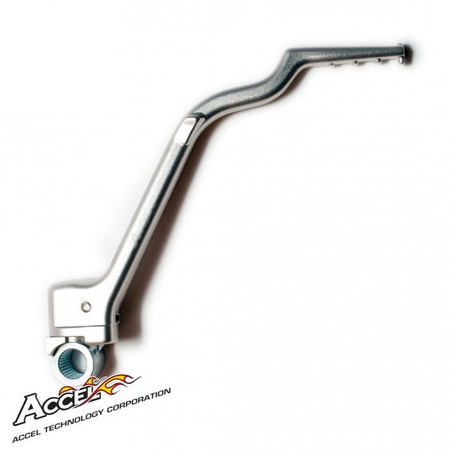 ACCEL DŹWIGNIA STARTERA (KOPKA) ALUMINIOWA YAMAHA YZ 250 '02-'25 (2T), KOLOR SREBRNY