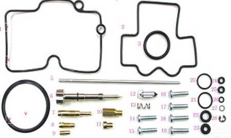 BEARING WORX ZESTAW NAPRAWCZY GAŹNIKA YAMAHA YFZ 450 '04-'05 (26-1453)
