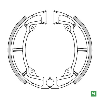 NEWFREN SZCZĘKI HAMULCOWE PRZÓD KAWASAKI KDX 250 '79-'84, KL 250 '78-'79, KLF 220 '88-'02, KLF 185 BAYOU '86-'88, KLF 250 BAYOU '03-'11, KLT 200/250 '83-'85, KX 250 '75-'81, KX 420 '80-'81 (140X28MM)