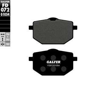 GALFER KLOCKI HAMULCOWE KH118 PÓŁMETALICZNE YAMAHA XT600 '87; XT 600Z TENERE '85-'90