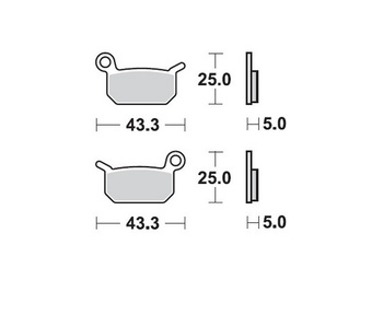 MOTO-MASTER KLOCKI HAMULCOWE KH325 SINTER METAL OEM: 11 (SINTERPRO RACING) KTM SXE -5 ELECTRIC 19- SX 50 09-, SX 65 04-08, HUSQVARNA EE-5 19-, CR 50 06-, SM 50- 10-, TC 50 17-, PRZÓD/TYŁ