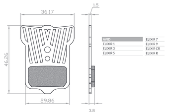 PROMOCJA BRENTA BIKE KLOCKI HAMULCOWE ROWEROWE ORGANIC SPORT Z RADIATOREM MTB / SZOSA / ELEKTRYK PASUJE DO AVID ELIXIR 9 / 7 / 5 / 3 / 1 / CR / R, SRAM XX, XO,DB1,DB 3, DB 5, LEVELT, LEVEL TL