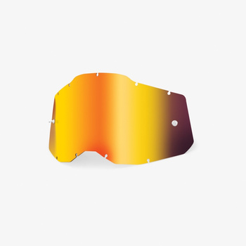 100 PROCENT RC2/AC2/ST2 REPLACEMENT LENS - MIRROR RED, SZYBA/SZYBKA DO GOGLI POJEDYŃCZA RACECRAFT 2/ ACCURI 2/ STRATA 2 KOLOR CZERWONE LUSTRO STARY KOD 51008-251-01
