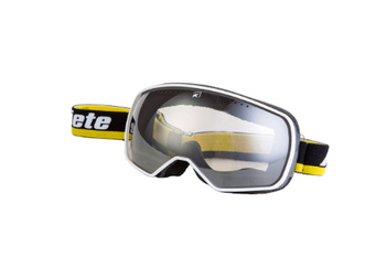 ARIETE GOGLE FEATHER CAFE RACER PASEK ŻÓŁTY/CZARNY SZYBKA LUSTRZANA LIGHT SENSITIVE
