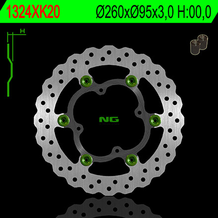NG TARCZA HAMULCOWA PRZÓD Z ADAPTEREM OVERSIZE KTM SX 85 '11-'13 (PŁYWAJĄCA) (260X95X3)