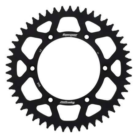 SUPERSPROX ZĘBATKA TYLNA ALUMINIOWA 7075-T6 (ERGAL) 808 49 SUZUKI RM/RMZ (JTR808.49) KOLOR CZARNY