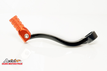ACCEL DŹWIGNIA ZMIANY BIEGÓW KTM SX 85 '18-'23, SX 125/150 '16-'23, EXCF/SXF 450 '16-'22, EXC500 '17-'23 , GAS GAS MC 85/125 '21-'23 MC 450F '21-'23, HUSQVARNA TC 85/125 '16-'23 ,FC/FE 450 '16-'22 ALUMINIOWA KOLOR CZARNY, KOŃCÓWKA POMARAŃCZ.