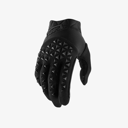100 PROCENT RĘKAWICE CROSS/ENDURO/MTB MODEL AIRMATIC BLACK/CHARCOAL KOLOR CZARNY ROZMIAR S - OFERTA SPECJALNA