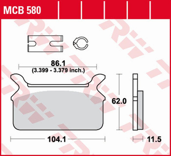 TRW ZF KLOCKI HAMULCOWE KH201 ORGANIC HARLEY-DAVIDSON FLT ELECTRA GLIDE/HERITAGE/TOUR/ULTRA CLASIC 1340 '86-'99 TYŁ