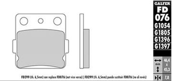 GALFER KLOCKI HAMULCOWE KH084 PÓŁMETALICZNE (GRUBOŚĆ 7,8MM) (OFERTA SPECJALNA) WYPRZEDAŻ
