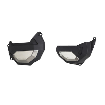 POLISPORT PROMOCJA STREET ZESTAW OSŁONA POKRYWY (DEKLA) ALTERNATORA ORAZ OSŁONA POKRYWY SPRZĘGŁA HONDA AFRICA TWIN CRF 1100 L MANUAL '20-21' KOLOR CZARNY (8486300001+8486400001)