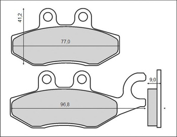 BRENTA KLOCKI HAMULCOWE KH418 (ORGANIC)