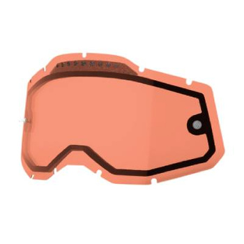 100 PROCENT RC2/AC2/ST2 REPLACEMENT LENS - VENTED DUAL PANE ROSE - SZYBA/SZYBKA DO GOGLI RACECRAFT 2/ ACCURI 2/ STRATA 2 PODWÓJNA WENTYLOWANA KOLOR RÓŻOWY