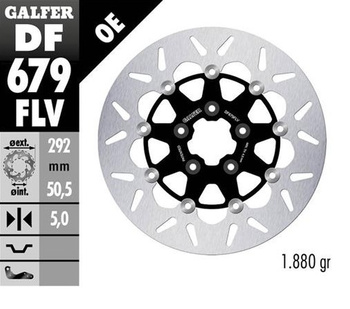 GALFER TARCZA HAMULCOWA PRZÓD HARLEY-DAVIDSON (292X50,5X5) PŁYWAJĄCA (PATRZ OPIS)
