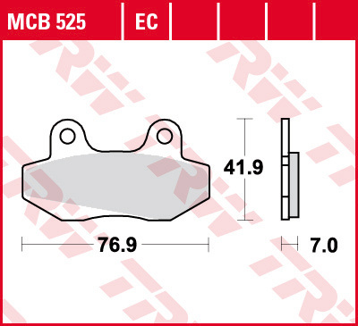 TRW ZF KLOCKI HAMULCOWE KH86 ORGANIC HONDA NSR 50 89-96, NSR 80 87-92, FS 125 SONIC 03-, PRZÓD (PROMOCJA)