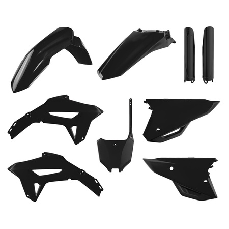 POLISPORT KOMPLET PLASTIKÓW (FULL KIT) HONDA CRF 250R '22-'24; CRF 450R '21-'24 W ZESTAWIE TABLICA PRZEDNIA (8670700003) I OSŁONY AMORTYZARORÓW (8351900002) KOLOR CZARNY