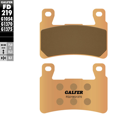 GALFER KLOCKI HAMULCOWE KH265 / KH296 SPIEK METALICZNY (ZŁOTE) STREET