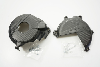 POLISPORT ZESTAW OSŁONA POKRYWY (DEKLA) ALTERNATORA ORAZ OSŁONA POKRYWY SPRZĘGŁA SUZUKI DRZ 400 '00-'23 KOLOR CZARNY (8479000001+8478900001)