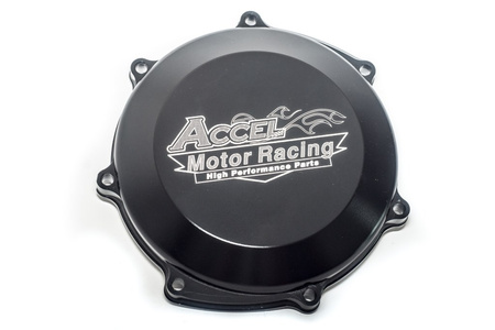 ACCEL POKRYWA SPRZĘGŁA ALUMINIOWA (Z USZCZELKĄ) YAMAHA YZF 250 '03-'14, WR 250F '03-'14 KOLOR CZARNY - PROMOCJA