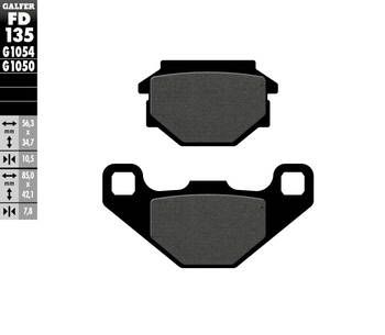 GALFER KLOCKI HAMULCOWE KH173 PÓŁMETALICZNE