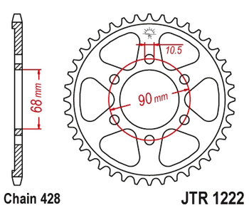 JT ZĘBATKA TYLNA 4733 47 HONDA CB 125R '18-'20 (473347JT) (ŁAŃC.428)