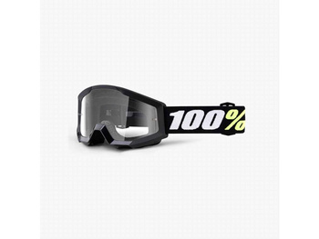 100 PROCENT GOGLE MODEL STRATA MINI BLACK JUNIOR / KID / DZIECIĘCE KOLOR CZARNY SZYBKA PRZEŹROCZYSTA ANTI-FOG STARY KOD 50600-001-02