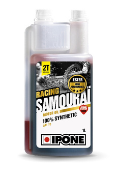IPONE SAMOURAI RACING 2T OLEJ DO MIESZANKI 100% SYNTETYK 1L ESTER TRUSKAWKA (AKC) (15)