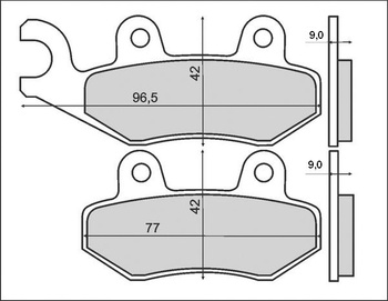 BRENTA KLOCKI HAMULCOWE KH228 SPIEK METALICZNY (ZŁOTE) (FT 4070)